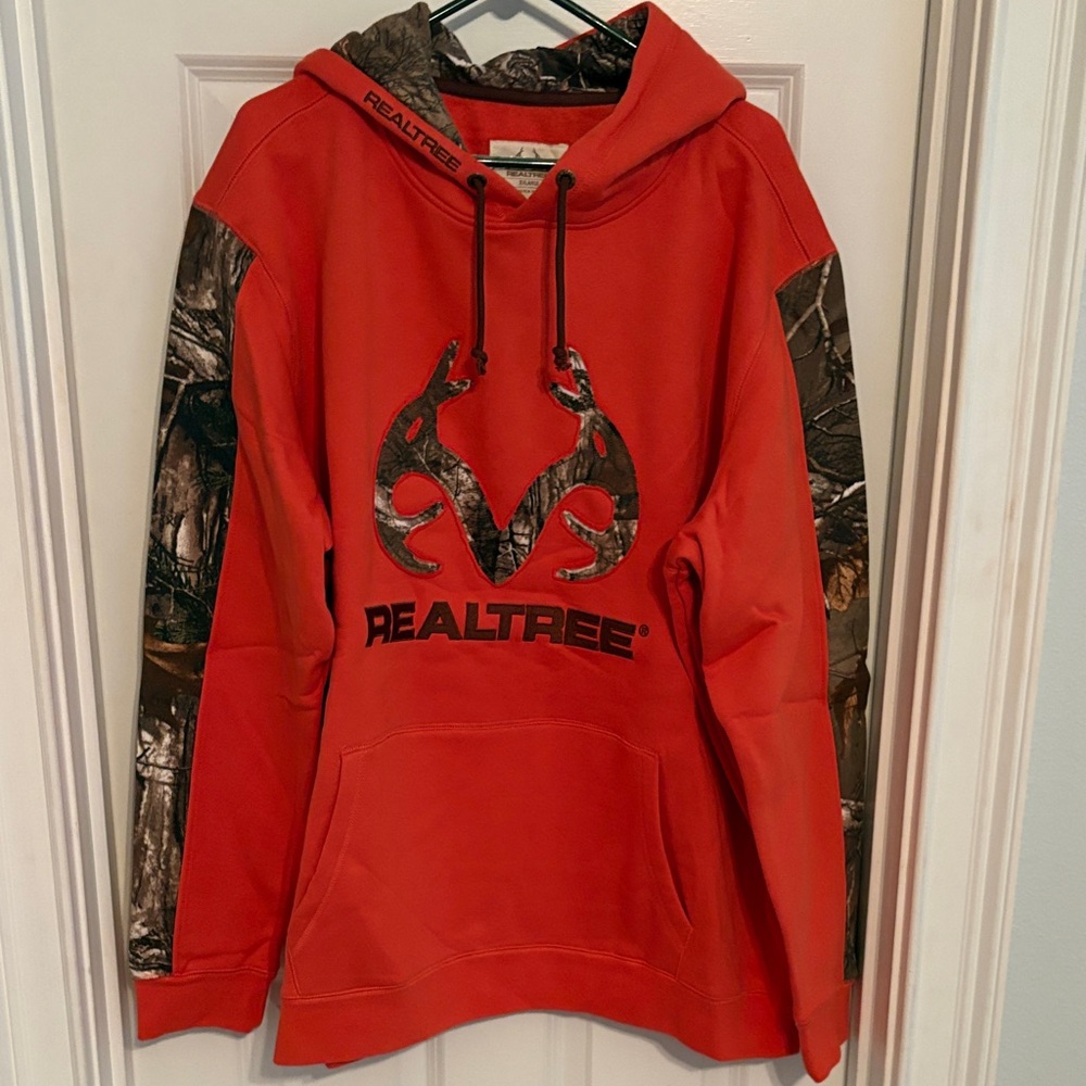 Realtree Orange-Red Hoodie with Camo Accents